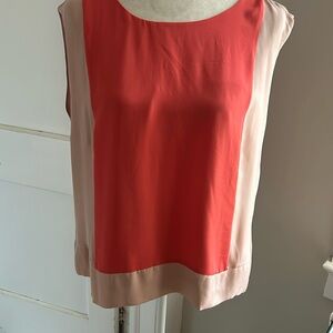 J Crew Silk Georgette Sleeveless Color Block Top Sz. 14
